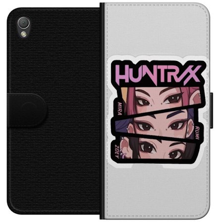 Yhteensopiva Lompakkokotelo Sony Xperia Z3 K-pop-inspiroitunut futuristinen tyttöryhmä neonvaloissa ja kosminen sci-fi-kohtaus