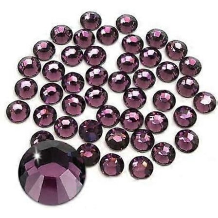 Glue Fix Crystal FlatBack Rhinestones (ss20 576 stk., Ametyst)
