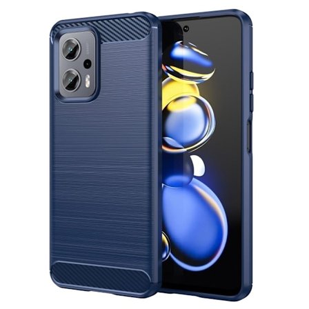 Carbon Flex Xiaomi Poco X4 GT / Xiaomi Redmi Note 11T Pro Plus / Xiaomi Redmi Note 11T Pro skal - Blå