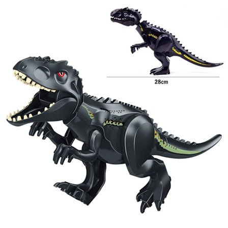 Jurassic Dino World byggeklodser: Velociraptor, T-Rex, Triceratops og Indominus Rex Legetøj