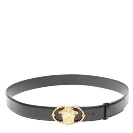 Versace Pre-owned, Pre-owned Leather belts Zwart, Dames, Maat:ONE Size
