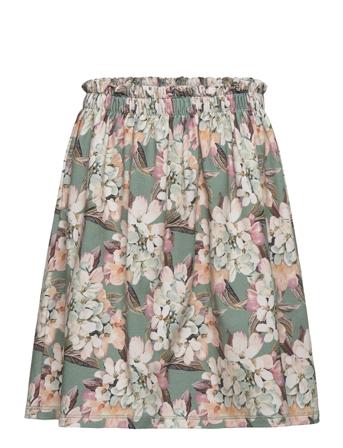 Hydrangeas Skirt Dresses & Skirts Skirts Midi Skirts Multi/mønstret Müsli By Green Cotton