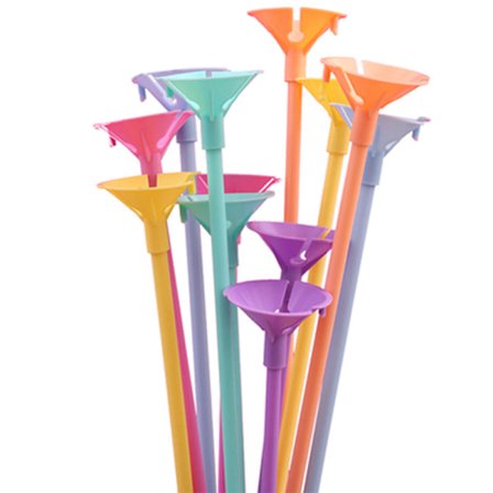 50 st återanvändbara makaronballongplastpinnar (35 cm)