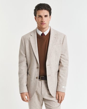 GANT Herren Slim Fit Donegal Anzugsakko (46) Beige