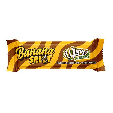Wispy Nutrition Proteinbar 55 g Banana Split, Sport & Velvære, Protein & Energi, Energi- Og Proteinbarer