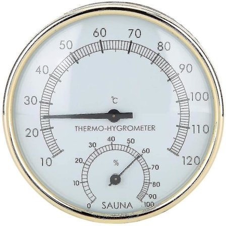 Innendørs/Utendørs Hygrometer Termometer for Badstue