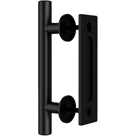 30,48 cm / 12 Sort Dørgreb til Skydedør - Sort Skydedørgreb i Træ