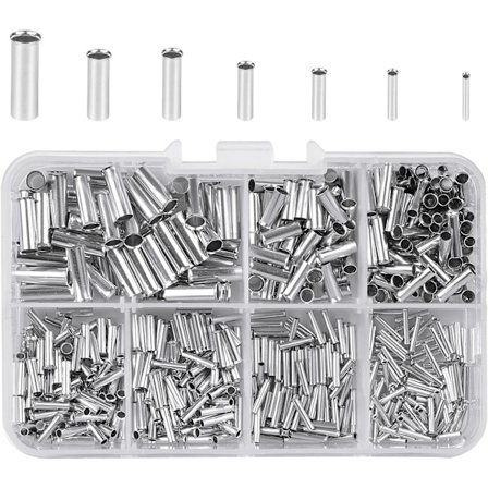 600 stk. Uisolerede Kabelhylstre 0,5/0,75/1,0/1,5/2,5/4,0/,ZQKLA