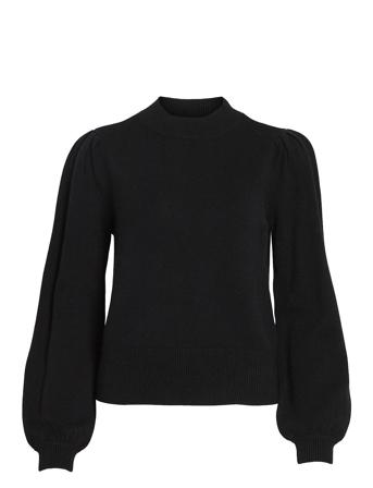 Viril Turtle-Nk Balloon L/S Top - Noos Black Vila