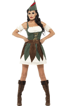 Sexig Robin Hood Maskeraddräkt Dam XS