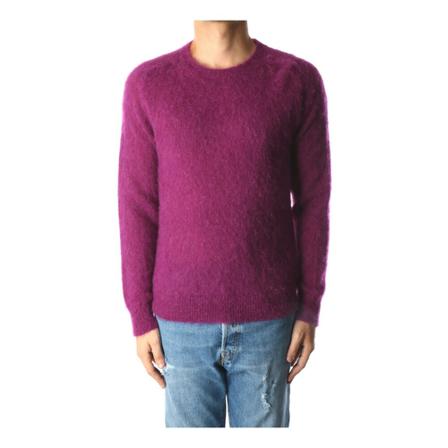 Mauro Grifoni Round-neck Strik Lilla, Herre Strik