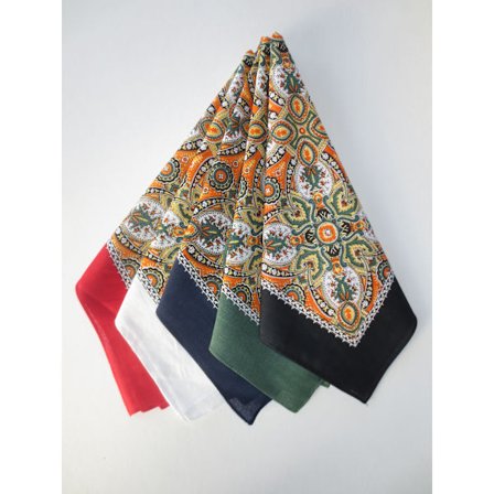 BLÅ Gammaldags liten Paisleymönstrad snusnäsduk bandana blå