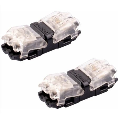 10x LED-kontakt 2-pinners 10mm klipsfeste stripe elektrisk ledning