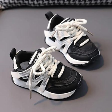 Låga Casual Sneakers med Snörning för Flickor, Bekväma Halksäkra Sneakers för Promenader och Löpning