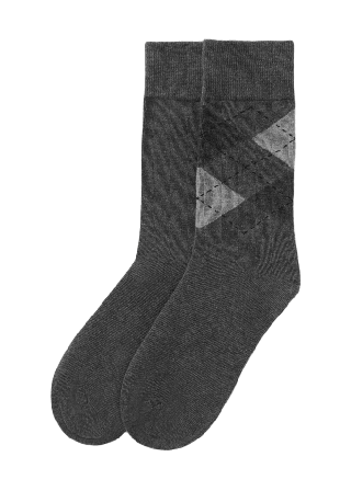 NORVIE Strumpor argyle, 2-pack Grå 41/45
