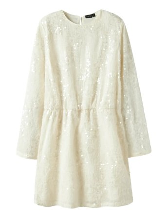 Nlfrisianna Ls Short Dress Cream LMTD