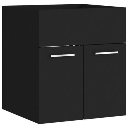 Vidaxl Tvättställsskåp Svart 41x38,5x46 Cm Konstruerat Trä Svart