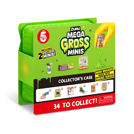 5 Surprise Zuru Mega Gross Minis Collector's Case