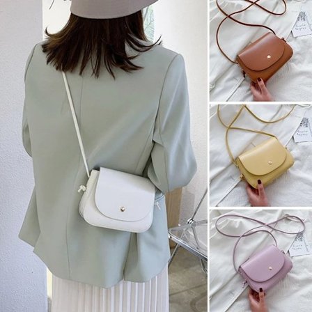 Kvinnelige Simple Pure Color Crossbody-vesker lilla