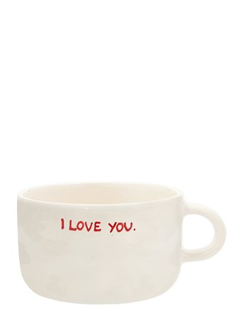 Anna + Nina I Love You Cappuccino Mug - White - 30 CL