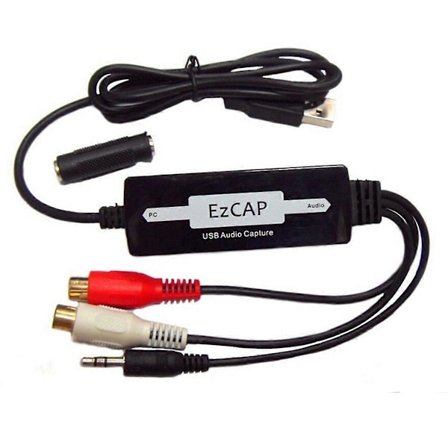 EzCAP USB 3.5mm Lydopptak Grabber Rediger Lydkabel til Digital for Opptak av Analog Lydkassett