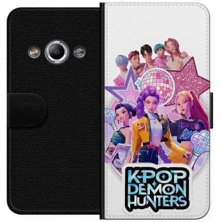 Kompatibelt Lommeboketui til Samsung Galaxy Xcover 3 Kpop demon hunters inspirert gruppeillustrasjon med idol-estetikk, neonfarger og fantasy pop-stil