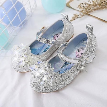 2023 Frosne Elsa Sandaler Pige Sko Prinsesse Dansesko til Baby Piger Mode Anti-slip Krystal Sko Sandaler til Pige - WELLNGS