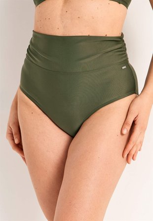 Cellbes of Sweden - Bikinitrosa med vikbar kant i midjan Amalfi - khakigrön - för damer - 50