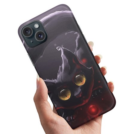 iPhone 15 - Skal/Mobilskal Svart Katt