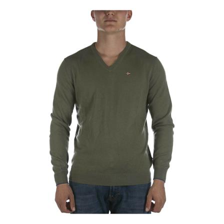 Napapijri V-neck Strik Grøn, Herre Strik, Størrelse: L