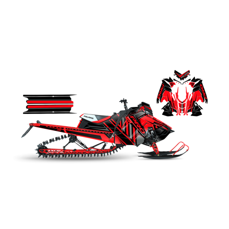 Dekalkit SweTown Gine Red - Polaris Axys 800 Rush XCR 2017-2018