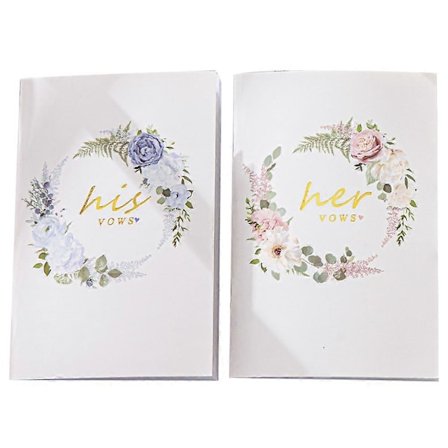 2 stk. Løftebøker for bryllup, hans og hennes løftebok, brud og brudgom hefte