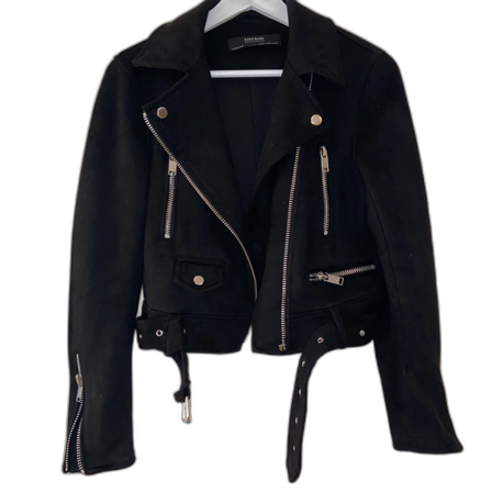 Svart Mocka Jacka Cropped Zara 34