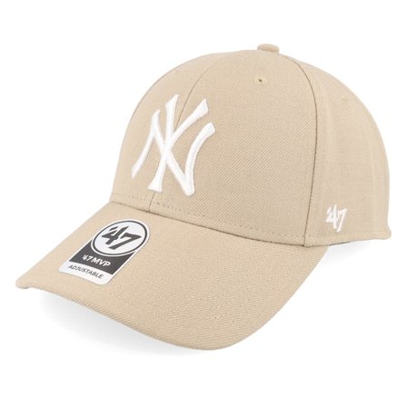 47 Brand - Beis adjustable Gorra - New York Yankees 47 Mvp Khaki/White Adjustable @ Hatstore