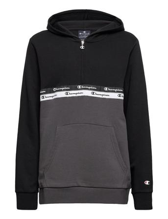 Hooded Half Zip Sweatshirt Black Champion