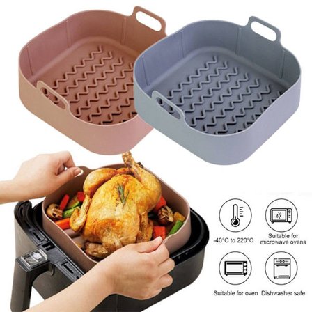 Mordely Firkantet silikongryte For Air Fryer KAFFE