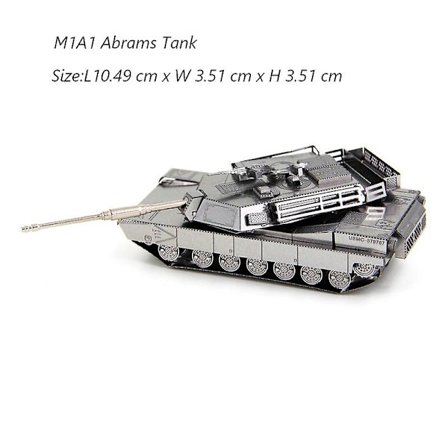 3D Metallpuslesett DIY Håndlaget Berømt Tank Militærserie Tiger Tanks T-34 Js-2 M1a1 Tankmodell Samle Puslespill