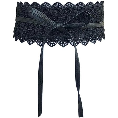 Kvinnors Spets Bredd Bälte Klänning Dekoration Bälte Rosett Midja Rem