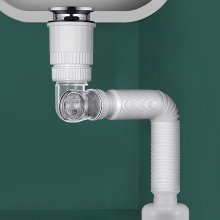 Vask Afløbsrør Kloak Afløb HVID