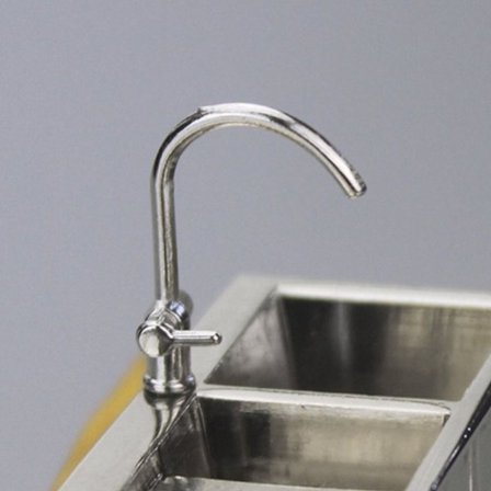 4ST Dockhus Vattenkran Miniatyrkran SILVER 5 5