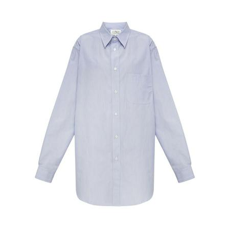 Maison Margiela Oversize shirt , Blauw , Dames , Maat: 2XL