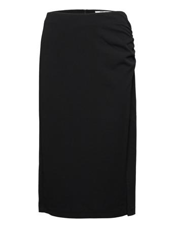 Onlcarolina Hw Long Slit Skirt Cc Tlr Knælang Nederdel Sort ONLY