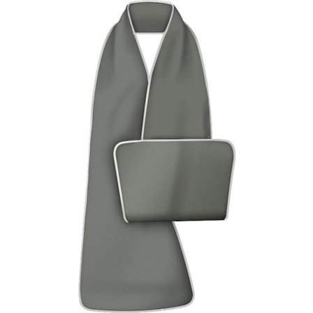 Vaskbar voksenbib - sammenleggbar - med trykknapper - vanntett - mørk grå