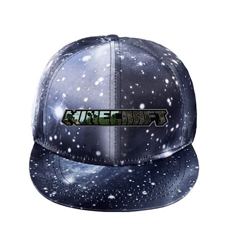 Minecraft Star Hat Enkel Mode Tecknad Män och Kvinnor Starry Sky Svart ~ 7