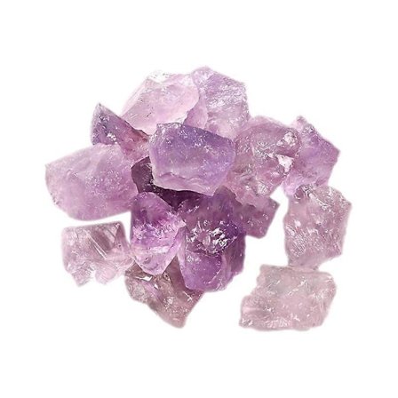 100g Faux Ametyst Pent Uregelmessig Lett Faux Krystall Naturstein Dekorasjon for Reiki Healing