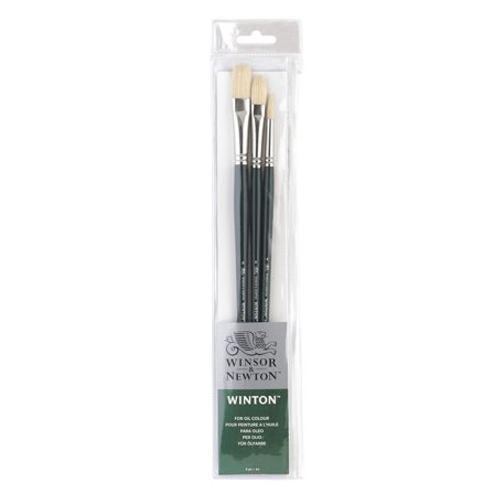 Winsor & Newton Winton Varkenshaar Penselen 3-set