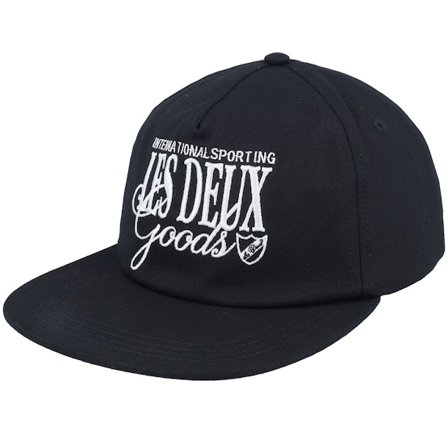 Les Deux - Schwarz snapback Cap - Chess Cap Black/Light Ivory Strapback @ Hatstore