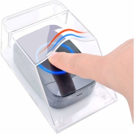 Transparent beskyttelsescover til udendørs dørklokke, vandtæt, trådløs, vægmontering - 11 x 6 x 5 cm