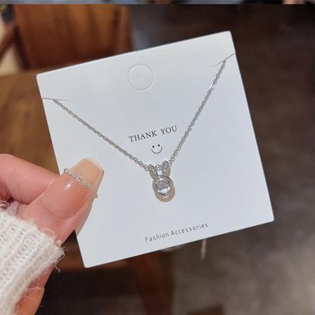 Kvinner Halskjede Kjede Choker Anheng Smykker Jenter Gave Bunny Enkel Temperament Titanium Stål Silver