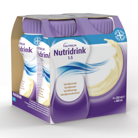 Nutridrink Næringsdrikk, Vanilje, 4x200 ml